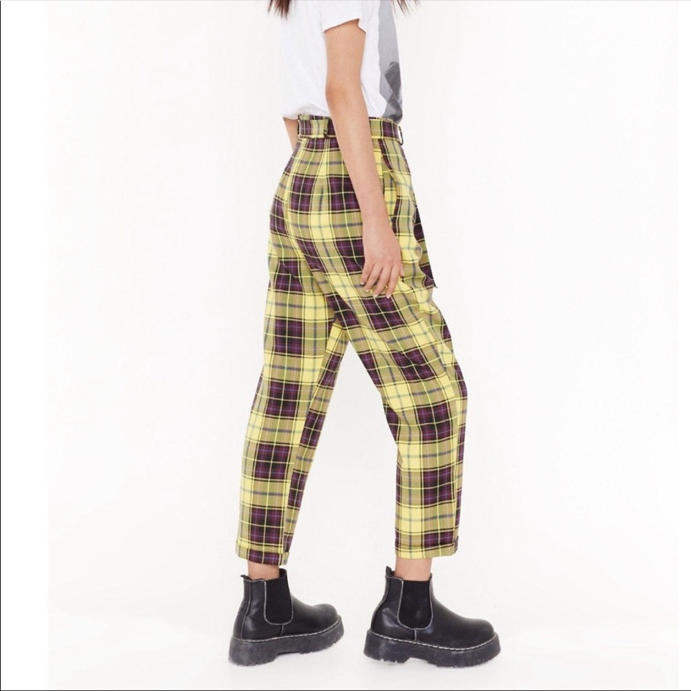 Nasty Gal Plaid Our Cards Right Check Pants